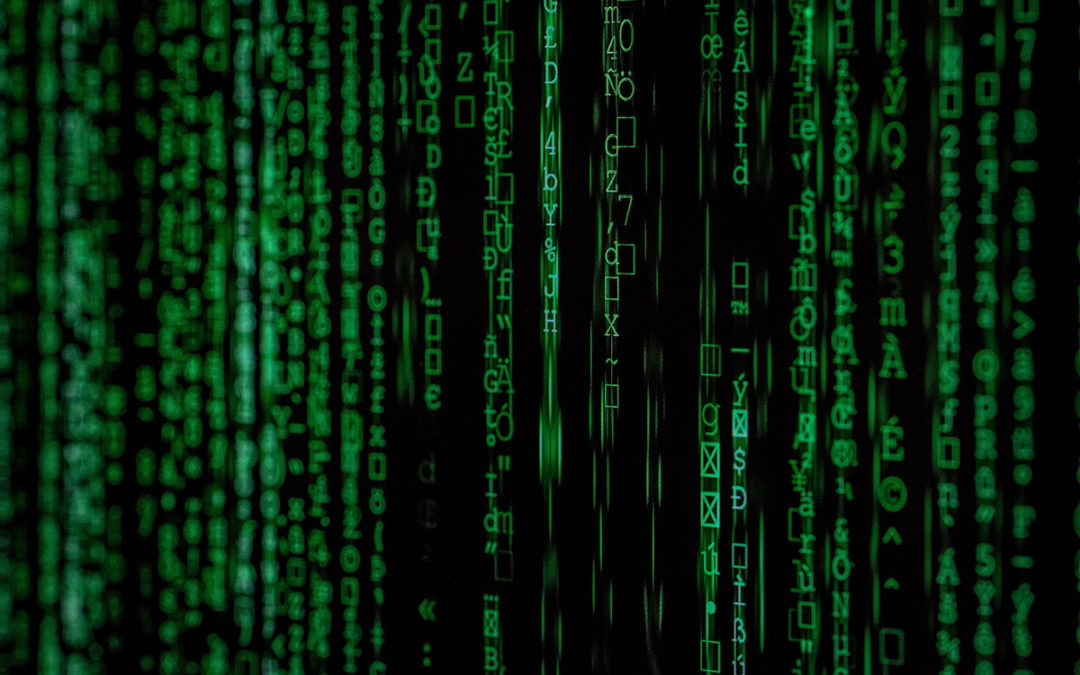 Malicious green code representing ransomware
